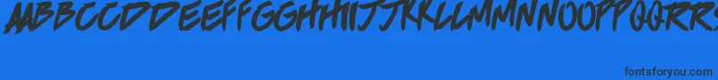 BrokenHome Font – Black Fonts on Blue Background