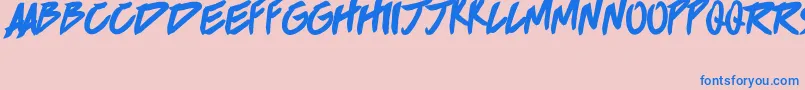 BrokenHome Font – Blue Fonts on Pink Background