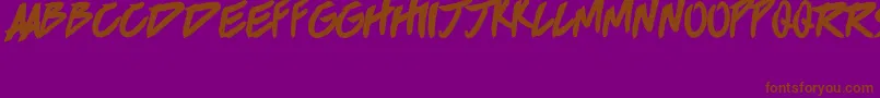 BrokenHome Font – Brown Fonts on Purple Background