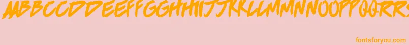 BrokenHome Font – Orange Fonts on Pink Background