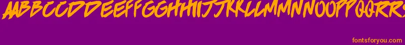 BrokenHome Font – Orange Fonts on Purple Background