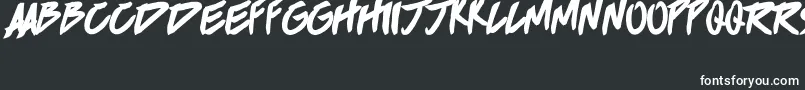 フォントBrokenHome – 黒い背景に白い文字