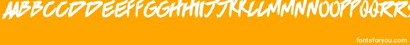 BrokenHome Font – White Fonts on Orange Background