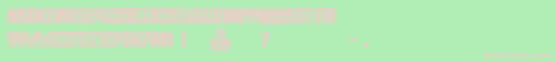 フォントLa Gilda – 緑の背景にピンクのフォント