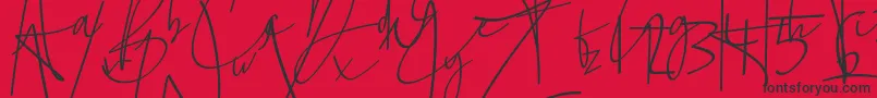 La lune Font – Black Fonts on Red Background