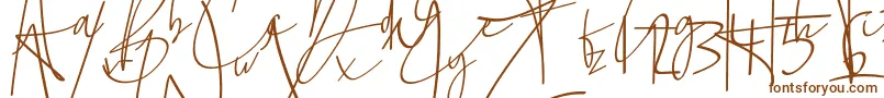 Шрифт La lune – коричневые шрифты на белом фоне
