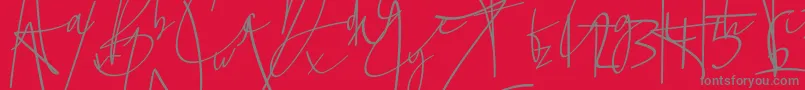 La lune Font – Gray Fonts on Red Background