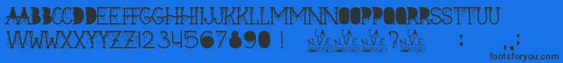 La Nueva Vieja Escuela Font – Black Fonts on Blue Background