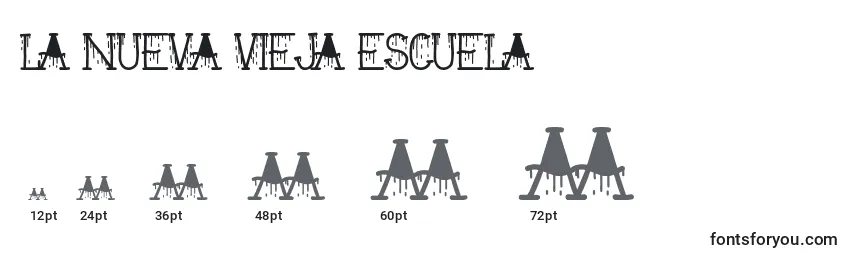 Größen der Schriftart La Nueva Vieja Escuela