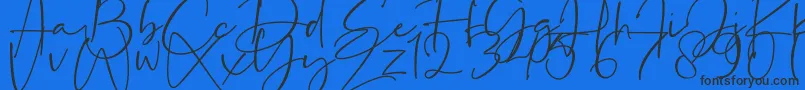 La Paloma Font – Black Fonts on Blue Background