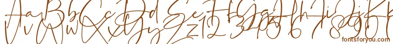 La Paloma-fontti – ruskeat fontit valkoisella taustalla