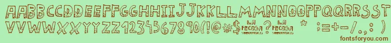 La Pecosa Font – Brown Fonts on Green Background