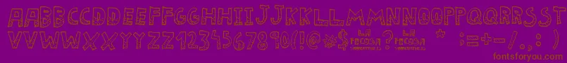 La Pecosa Font – Brown Fonts on Purple Background