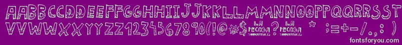 La Pecosa Font – Green Fonts on Purple Background