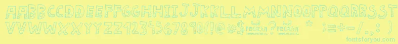 La Pecosa Font – Green Fonts on Yellow Background