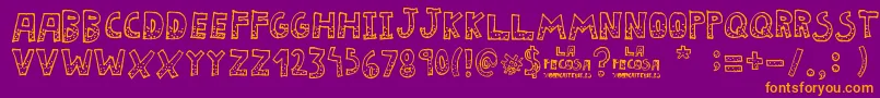La Pecosa Font – Orange Fonts on Purple Background