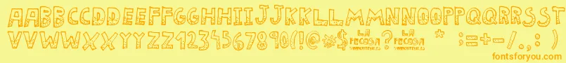 La Pecosa Font – Orange Fonts on Yellow Background