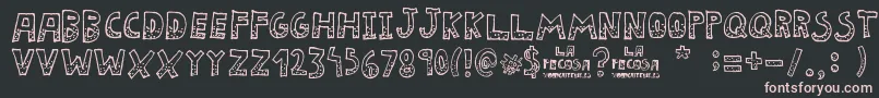 La Pecosa Font – Pink Fonts on Black Background