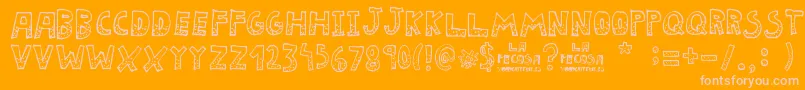 La Pecosa Font – Pink Fonts on Orange Background