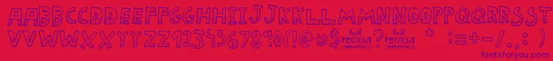 La Pecosa Font – Purple Fonts on Red Background