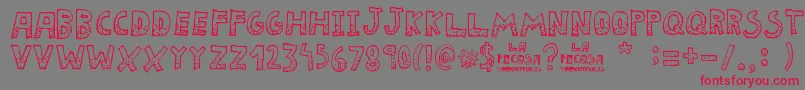 La Pecosa Font – Red Fonts on Gray Background
