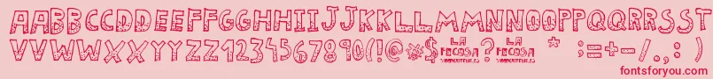 La Pecosa Font – Red Fonts on Pink Background