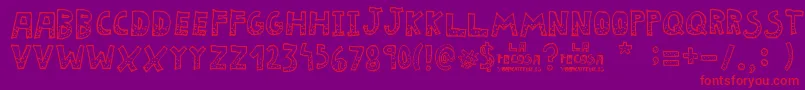 La Pecosa Font – Red Fonts on Purple Background