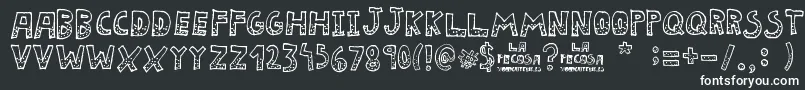 La Pecosa Font – White Fonts on Black Background