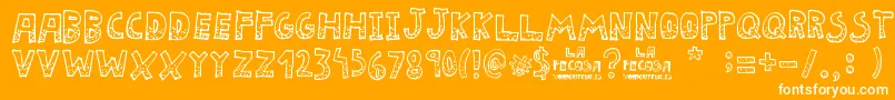 La Pecosa Font – White Fonts on Orange Background