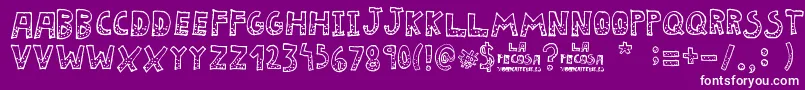 La Pecosa Font – White Fonts on Purple Background