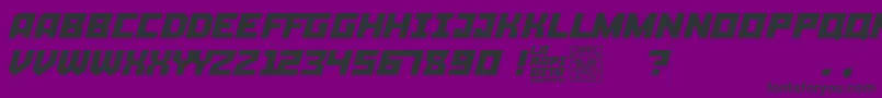 フォントLa Rapidita – 紫の背景に黒い文字