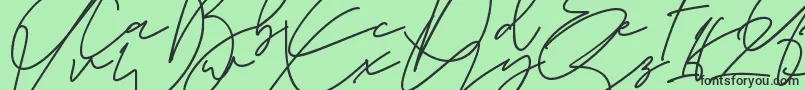 La storia Demo Font – Black Fonts on Green Background
