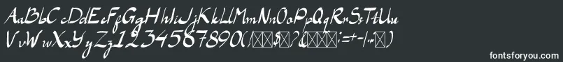 LaAladdins Font – White Fonts on Black Background