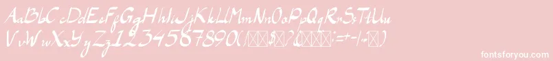 LaAladdins Font – White Fonts on Pink Background