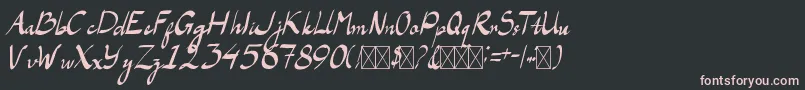 LaAladdinsRegular Font – Pink Fonts on Black Background