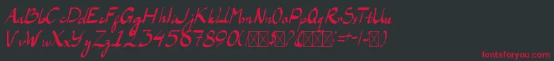 LaAladdinsRegular Font – Red Fonts on Black Background