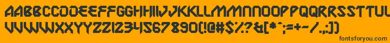 Lab Pulsar Font – Black Fonts on Orange Background