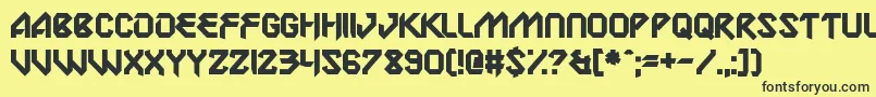 Lab Pulsar Font – Black Fonts on Yellow Background