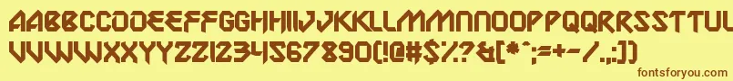 Lab Pulsar Font – Brown Fonts on Yellow Background