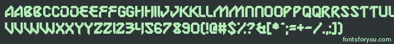 Lab Pulsar Font – Green Fonts on Black Background