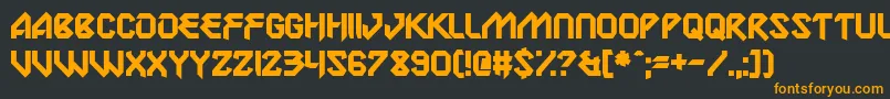 Lab Pulsar Font – Orange Fonts on Black Background