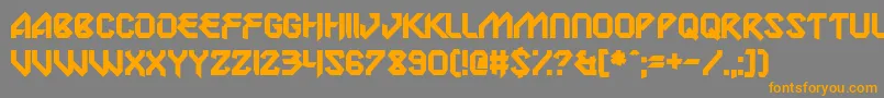 Lab Pulsar Font – Orange Fonts on Gray Background