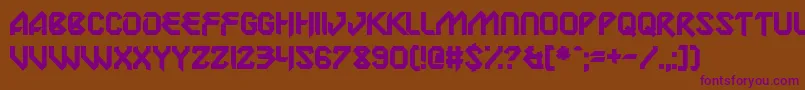 Lab Pulsar Font – Purple Fonts on Brown Background