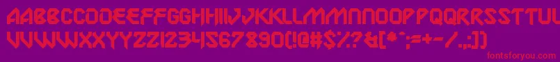 Lab Pulsar Font – Red Fonts on Purple Background