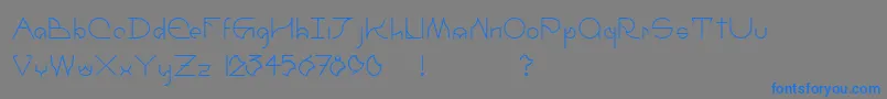 UmbraRegular Font – Blue Fonts on Gray Background
