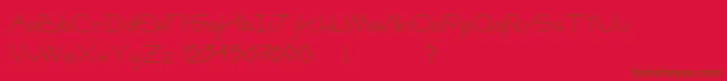 UmbraRegular-fontti – ruskeat fontit punaisella taustalla