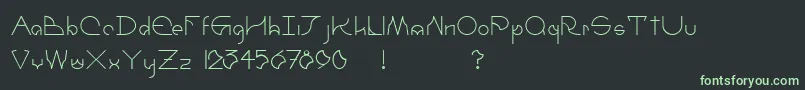 UmbraRegular Font – Green Fonts on Black Background