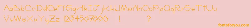 UmbraRegular Font – Orange Fonts on Pink Background