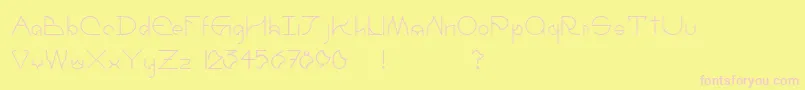 UmbraRegular Font – Pink Fonts on Yellow Background