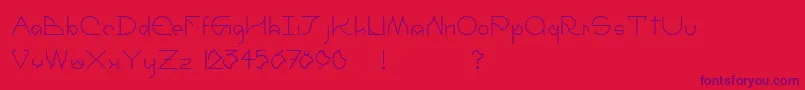 UmbraRegular Font – Purple Fonts on Red Background